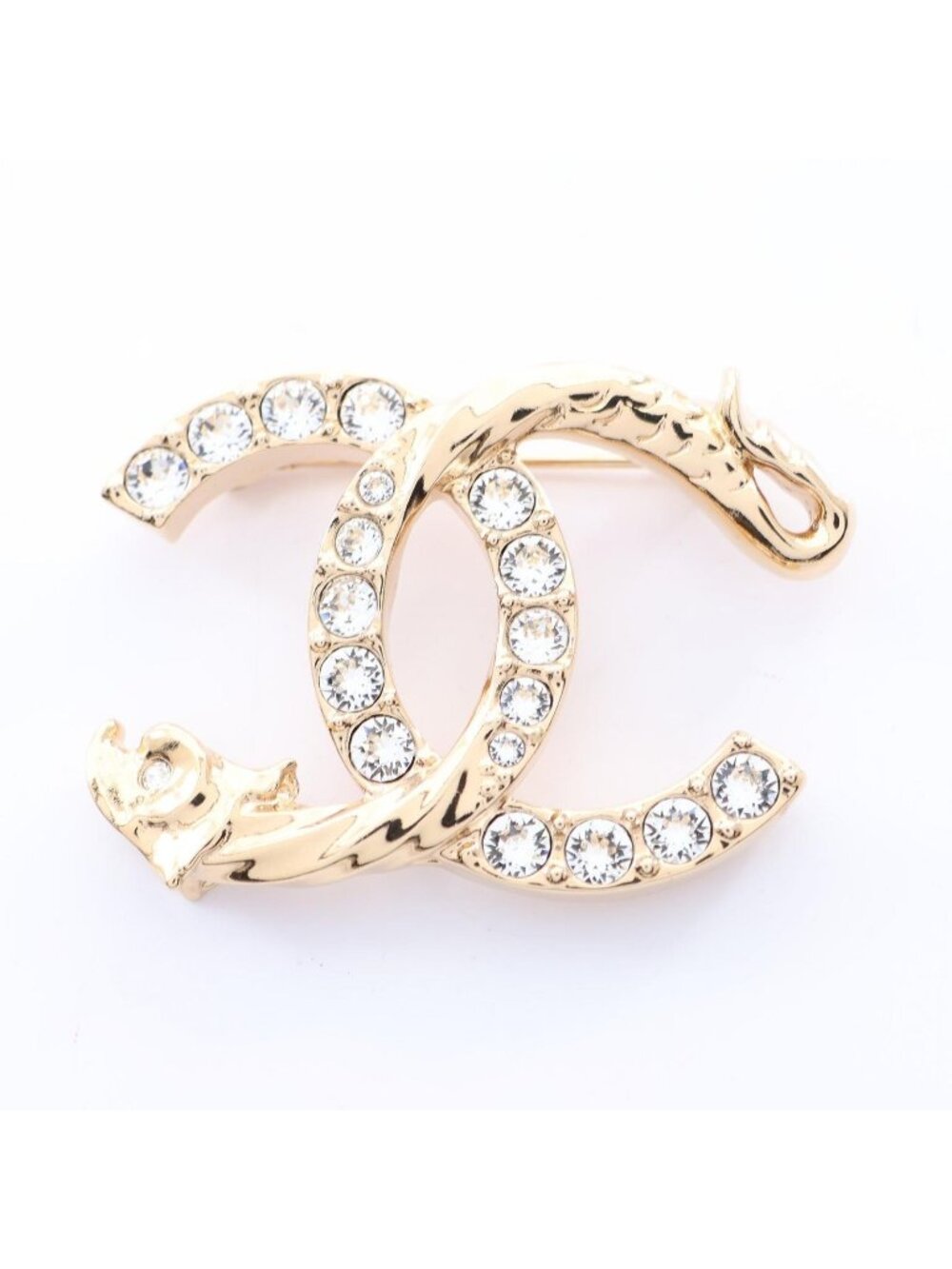 Chanel Brooch CC Logo Gold